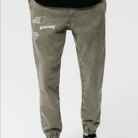ACID WASH SOFT‎ DENIM TROUSERS - Picture 1 of 6